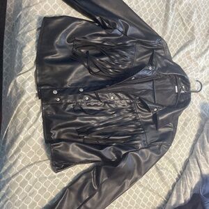 Faux leather jacket